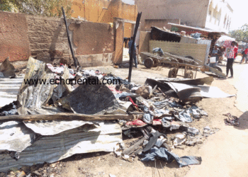 URGENT: Incendie au marché central de Tamba : Une cantine ravagée par les flammes, les dégâts sont énormes