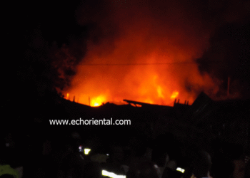 URGENT : Incendie, plusieurs cantines du marché central de Tamba sont réduites en cendre