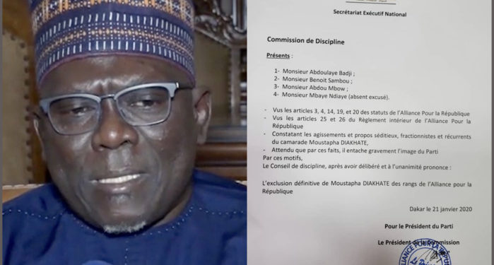Officiel: Moustapha Diakhaté exclu de l’APR (DOCUMENT)