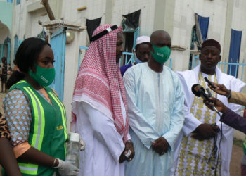 Tabaski 2020 à Tamba/Lutte contre Covid-19: L’UCG distribue du gel aux fidèles de la Grande Mosquée
