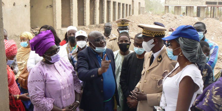 Tamba : Tournée ministre du commerce/Le PCD Sina Cissokho pour la fin des travaux et l’ouverture du marché sous régional des femmes en avril prochain.