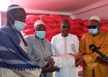 Ramadan 2021 à Tamba : Le ministre Sidiki Kaba distribue un important lot de denrées alimentaires aux populations