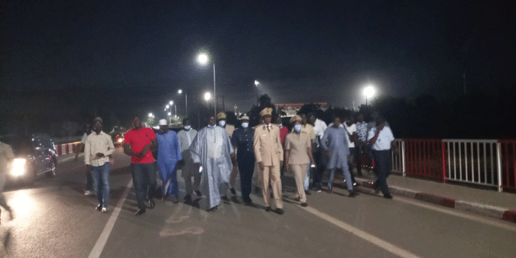 Tamba/RN1: 5 km linéaires éclairés/Le Gouverneur et le Député Maire procèdent à la mise en service des lampadaires