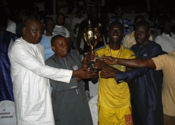 Finale Tournoi ligue de football de Tamba : Don Bosco Fc  lamine Gazelle Fc de Kédougou et s’adjuge le trophée Me Augustin Senghor.