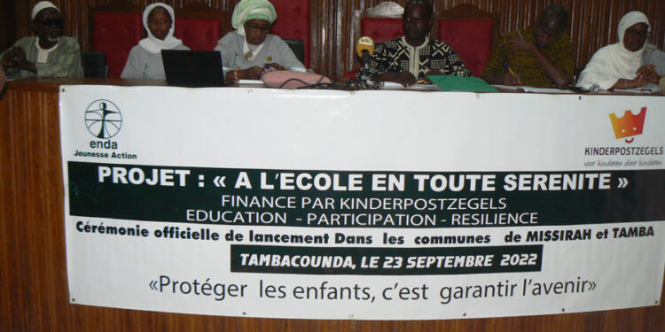 Tamba : Le projet « A l’école en toute sérénité », lancé dans les communes de Tambacounda et Missirah