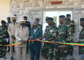 Tamba: Le MFA Sidiki Kaba inaugure d’importantes infrastructures militaires au camp Mamadou Lamine Dramé